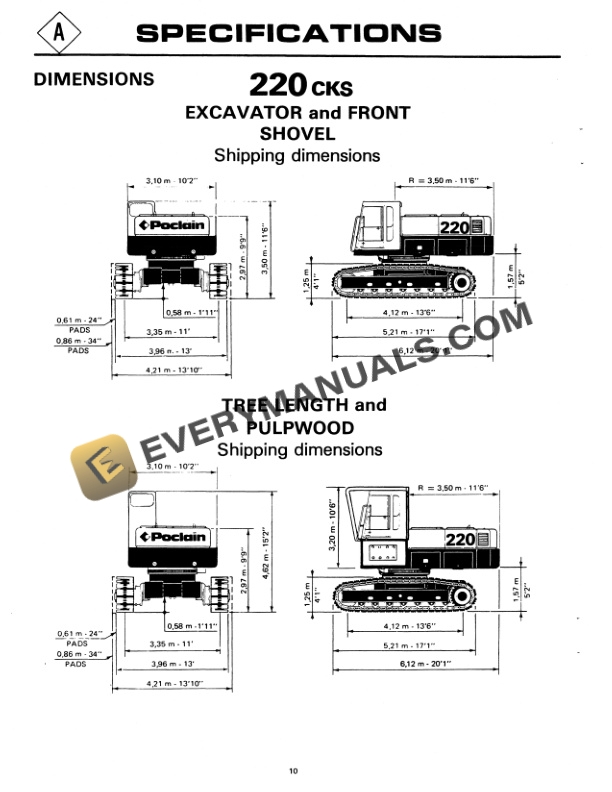 Case Model 220 CKS Poclain Operator Manual S406298M1-2