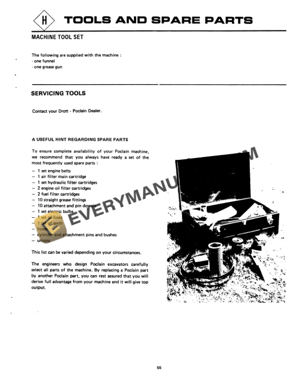 Case Model 220 CKS Poclain Operator Manual S406298M1-5