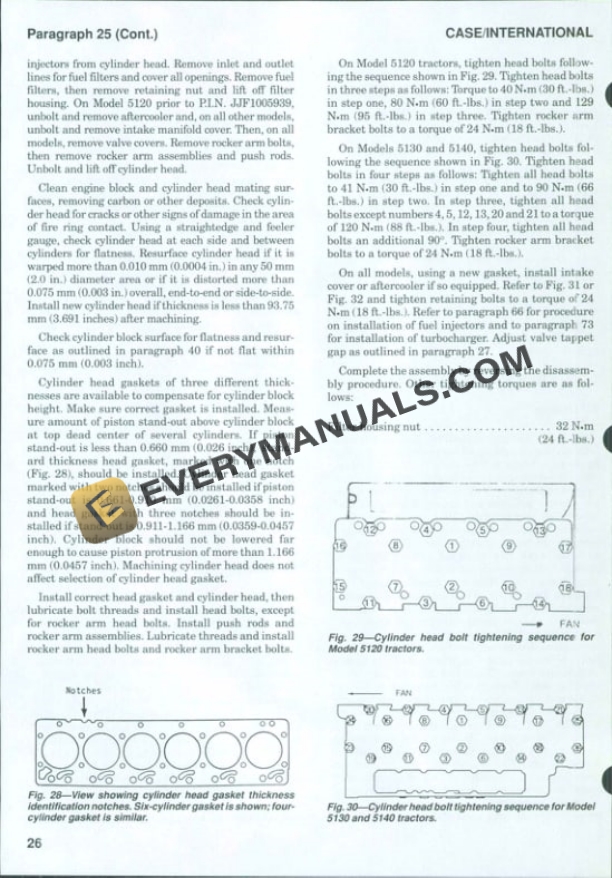 Case Model 5120, 5130, 5140 Tractor Shop Manual-2