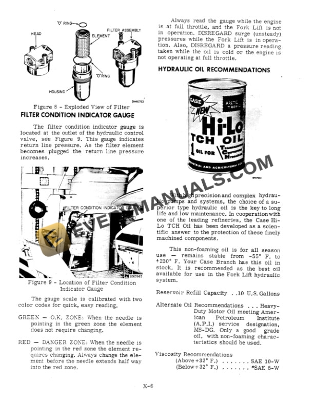 Case Model 530 Construction King Fork Lift Service Manual 9-70011G-2