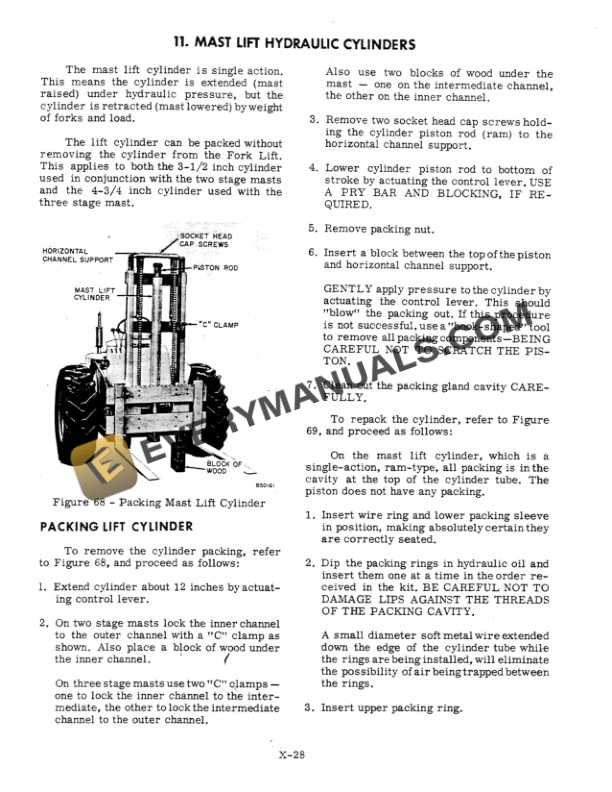 Case Model 530 Construction King Fork Lift Service Manual 9-70011G-4