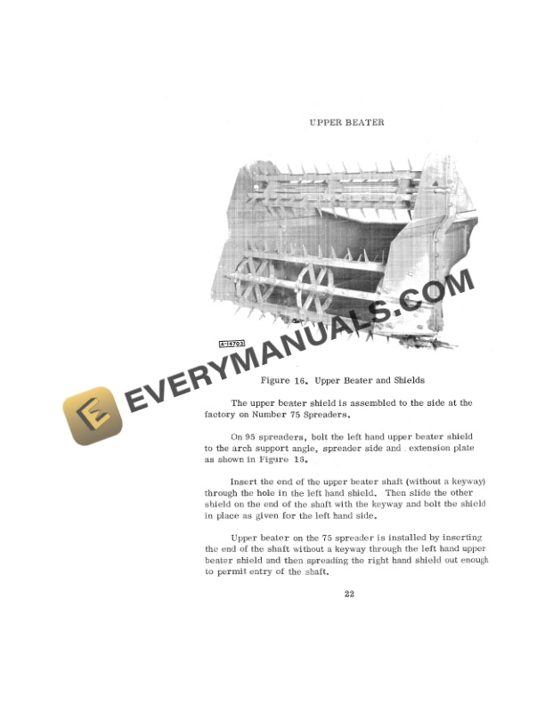 Case Model 75, 95 Tractor Spreader Operator Manual 9-4002-1-3