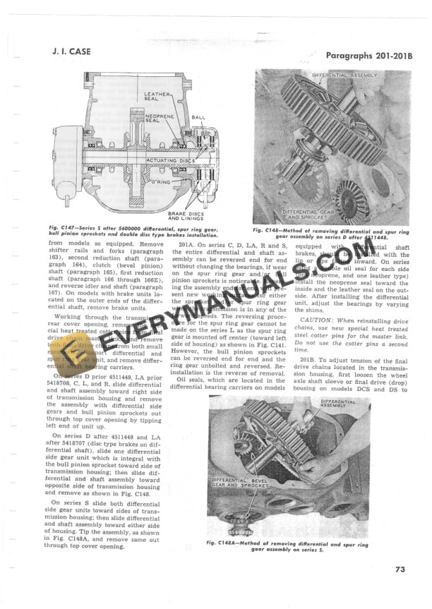 Case Model C, D, L, LA, R, S, V, VA Tractor Service Manual-4