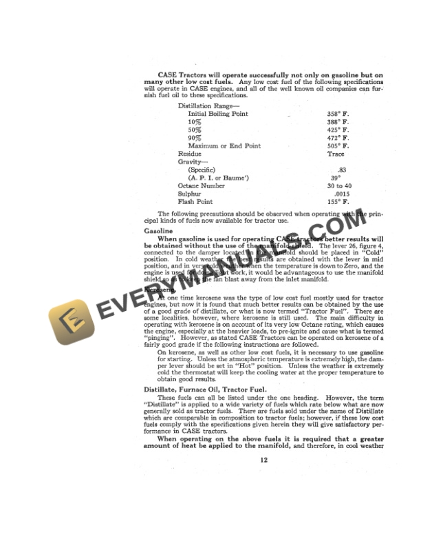 Case Model C Tractor Operator Manual 5220 PDF 4 Case Model C Tractor Operator Manual 5220 PDF - Image 2