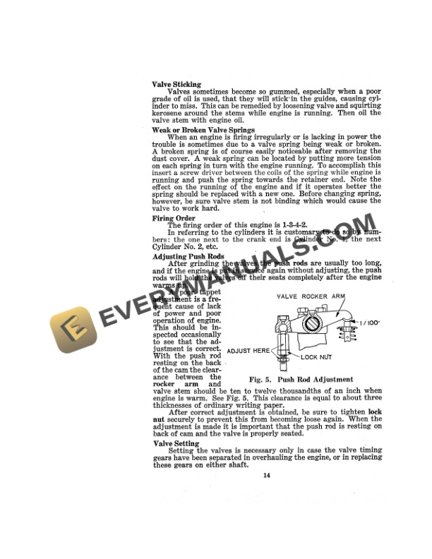 Case Model K 18-32 Tractor Operator Manual 5205-2