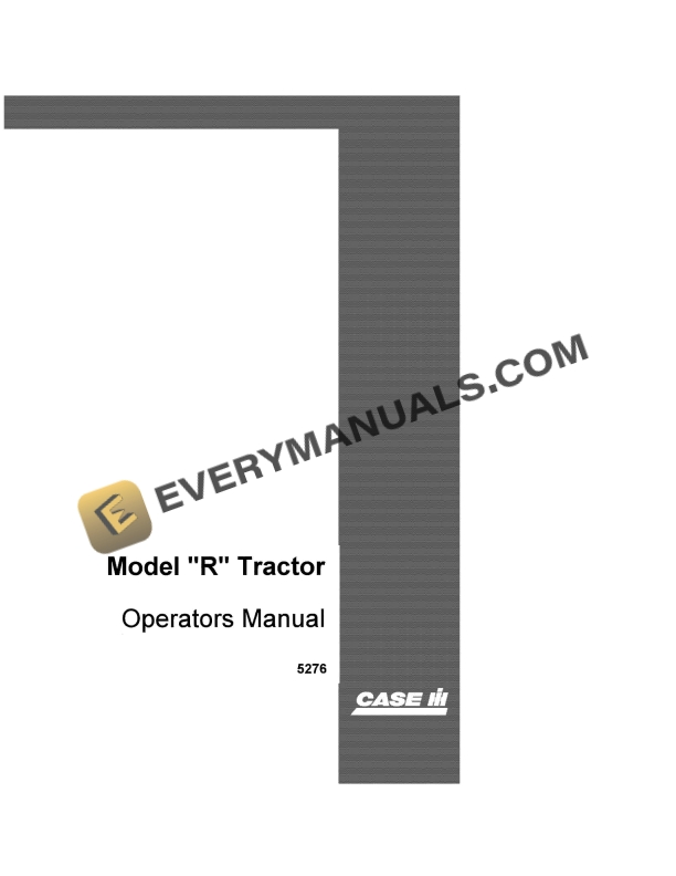 case model r tractor operator manual 5276 1