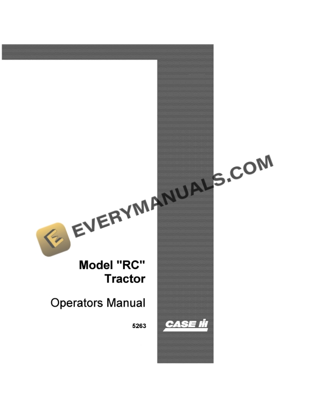 case model rc tractor operator manual 5263 1