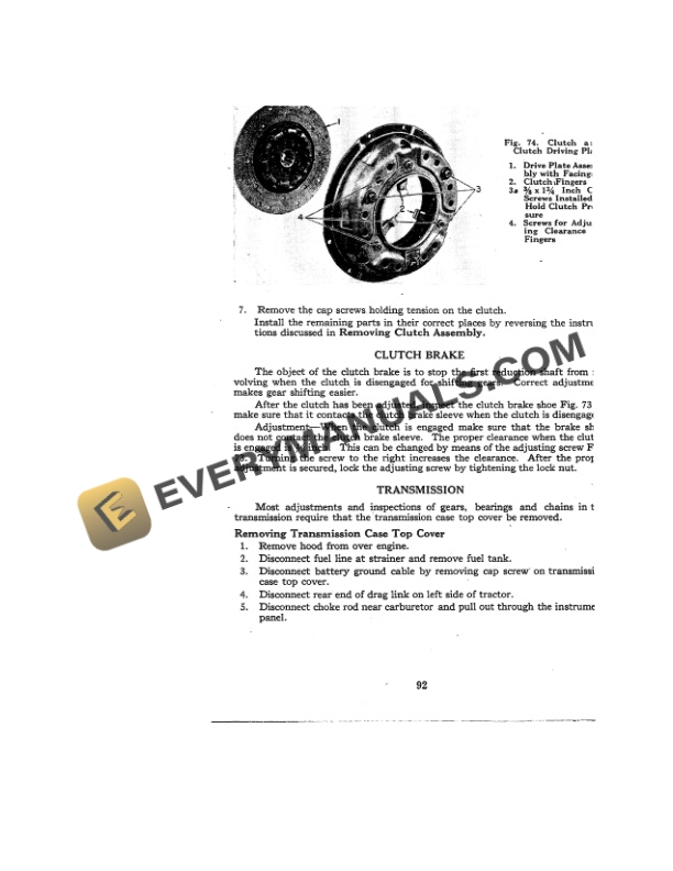 Case Model SI Air Borne Tractor Operator Instruction Book 5601-5