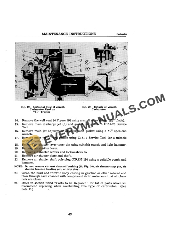 Case Model SI Air Craft Carrier Tractor Operator Instruction Book 5602-3