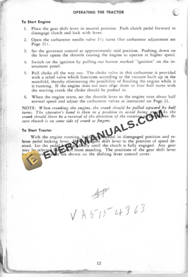 Case Model VA Series Tractor Operator Manual-2