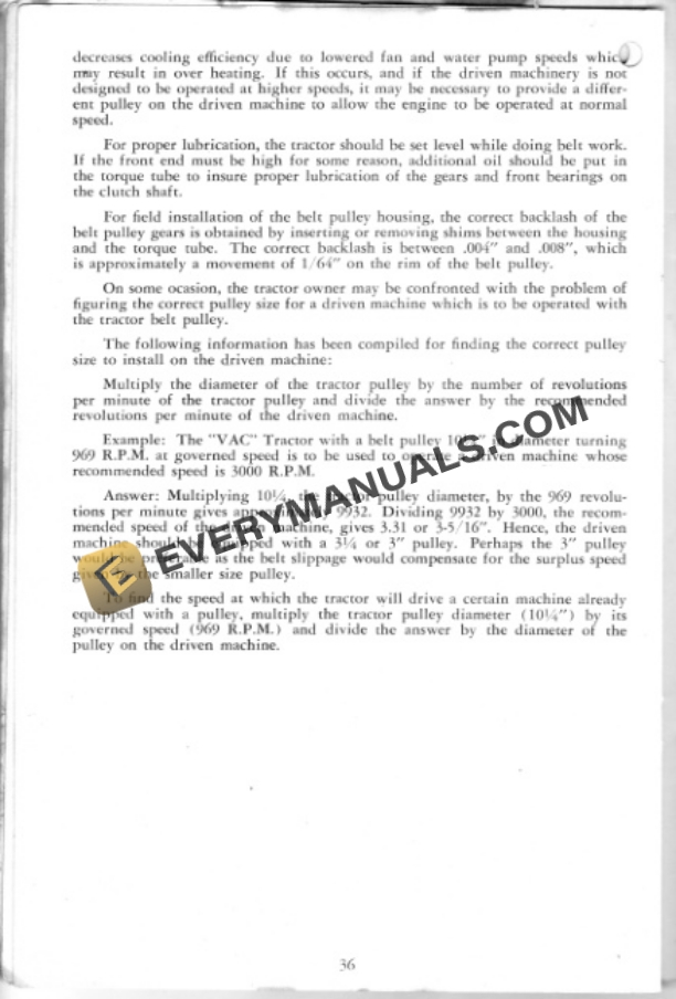 Case Model VA Series Tractor Operator Manual-4