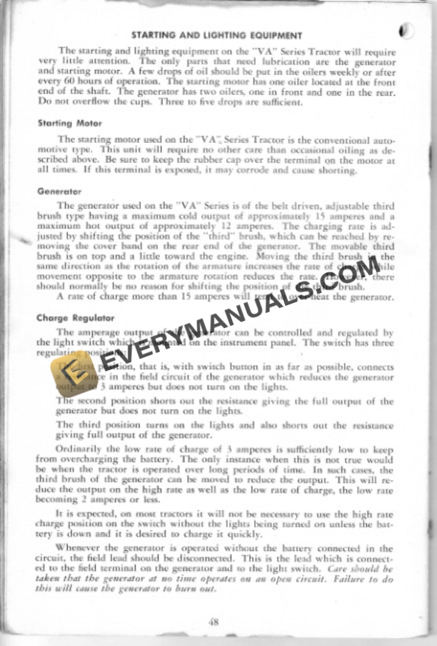 Case Model VA Series Tractor Operator Manual-5