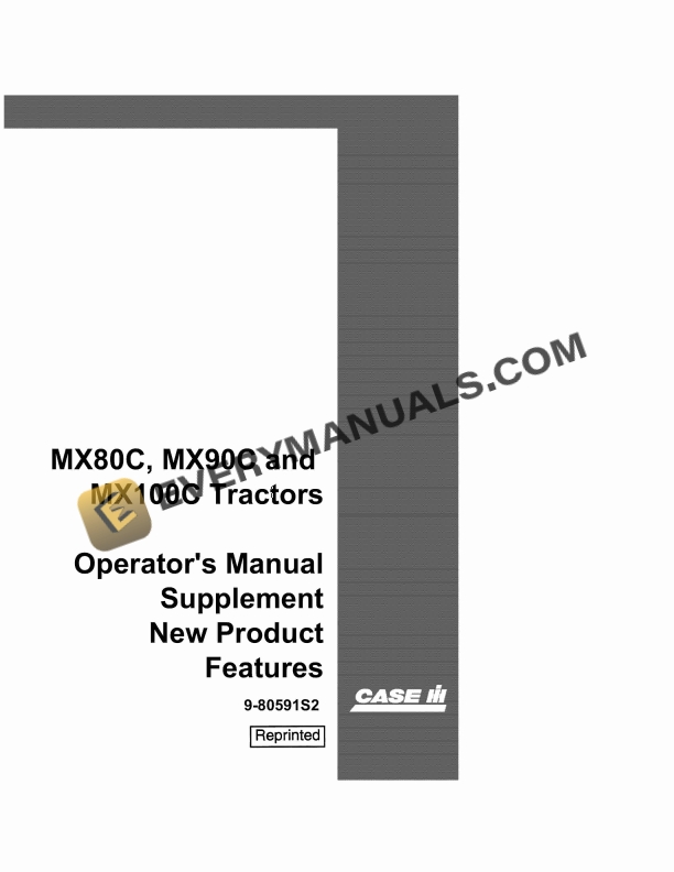 case mx80c mx90c mx100c tractor operator manual 9 80591 s2 1