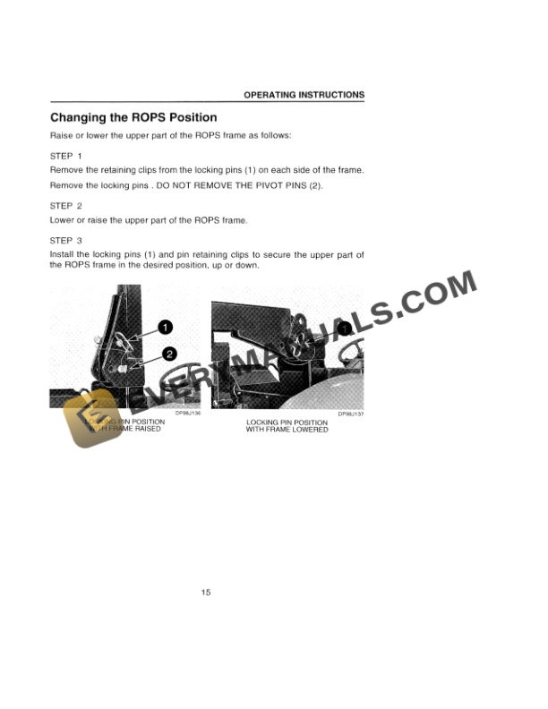 Case MX80C, MX90C, MX100C Tractor Operator Manual 9-80591 S2-5