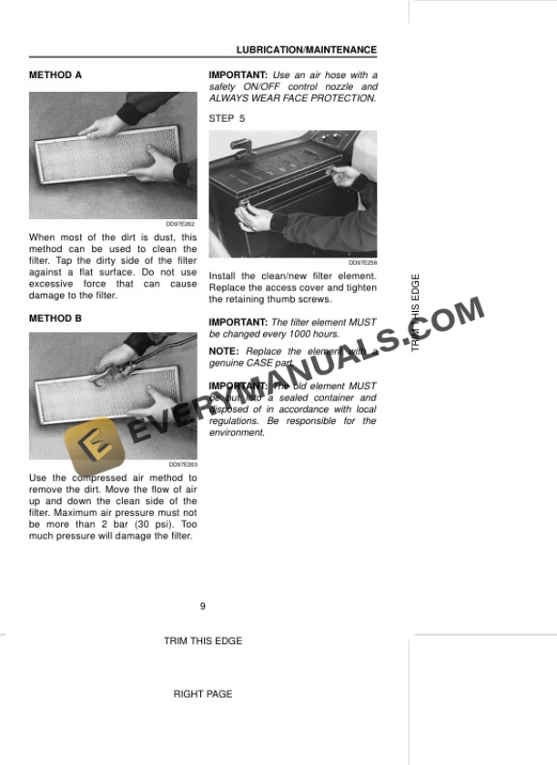 Case MX80C, MX90C, MX100C Tractor Operator Manual 9-80621 S2-5