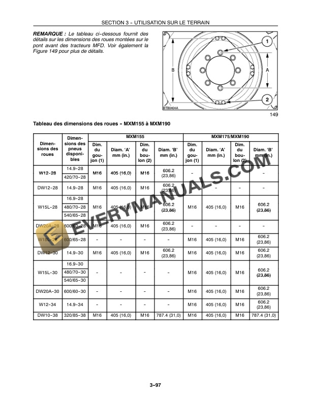 Case MXM120, MXM130, MXM140, MXM155, MXM175, MXM190 Tractor Maxxum Operator Manual 82999281 FR-4