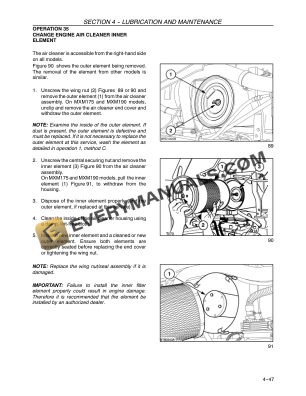 Case MXM120, MXM130, MXM140, MXM155, MXM175, MXM190 Tractor Operator Manual 82998430-5