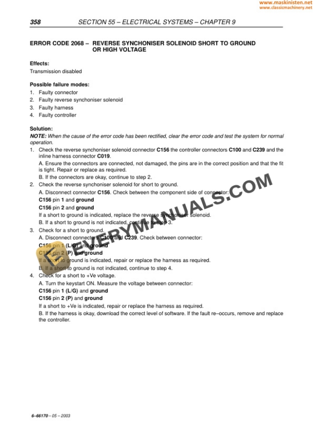 Case MXU Series Tractor Repair Manual 6-66172-5