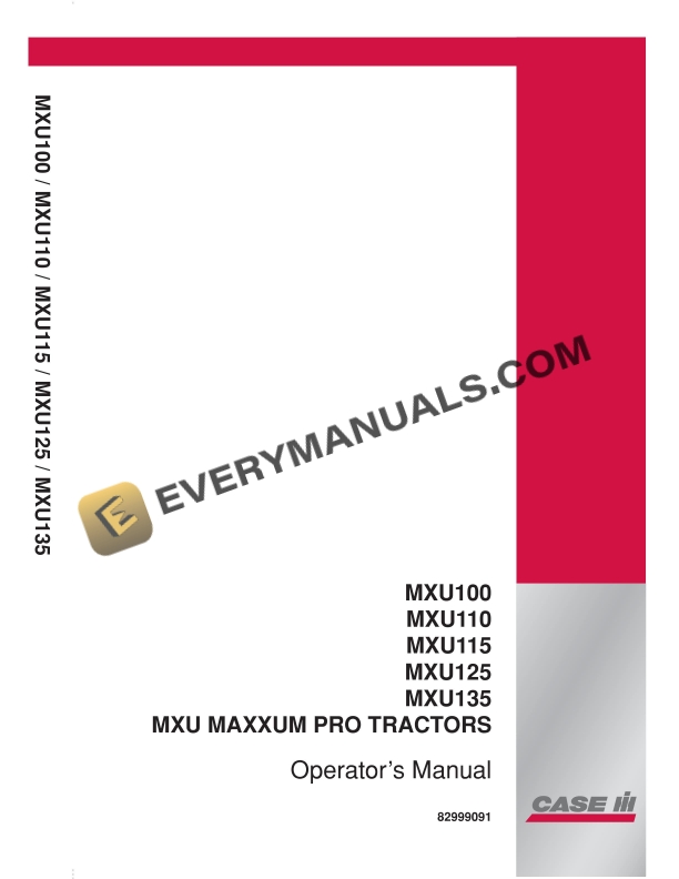 case mxu100 mxu110 mxu115 mxu125 mxu135 mxu maxxum pro tractor operator manual 82999091 1