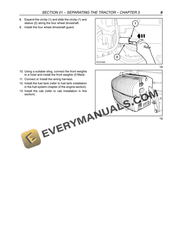 Case MXU100, MXU110, MXU115, MXU125, MXU135 Tractor Repair Manual 87520738-4