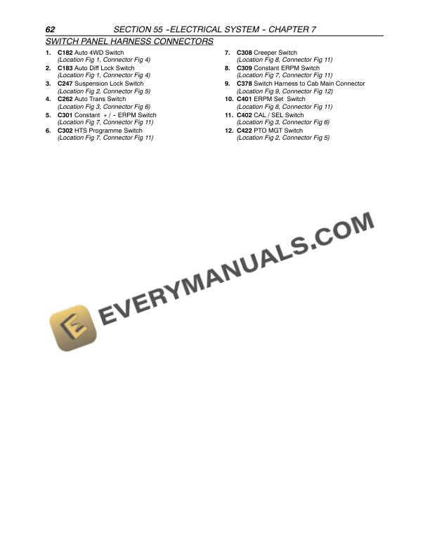 Case MXU100, MXU110, MXU115, MXU125, MXU135 Tractor Repair Manual 87520748-3