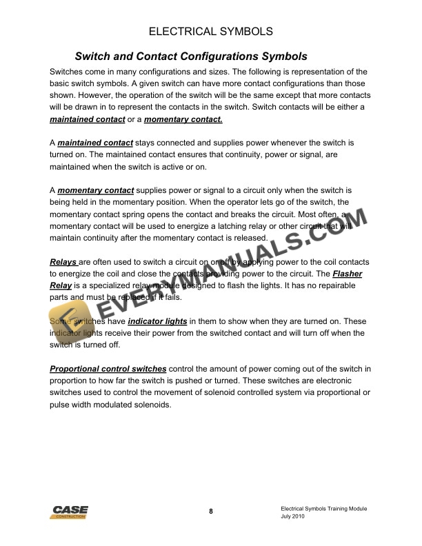Case N Series Loader Backhoe Electrical Symbols Service Training-2