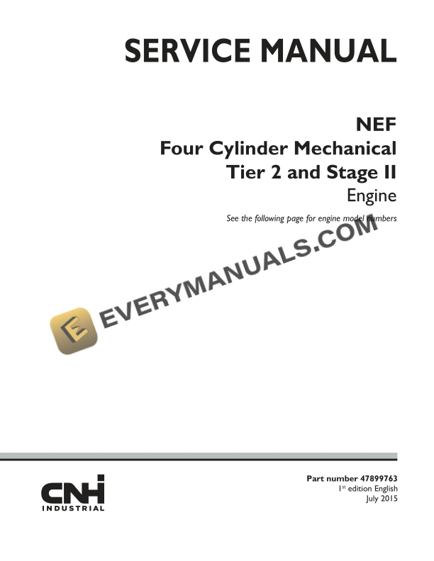 case nef four cylinder mechanical tier 2 and stage ii engine service manual 47899763 1