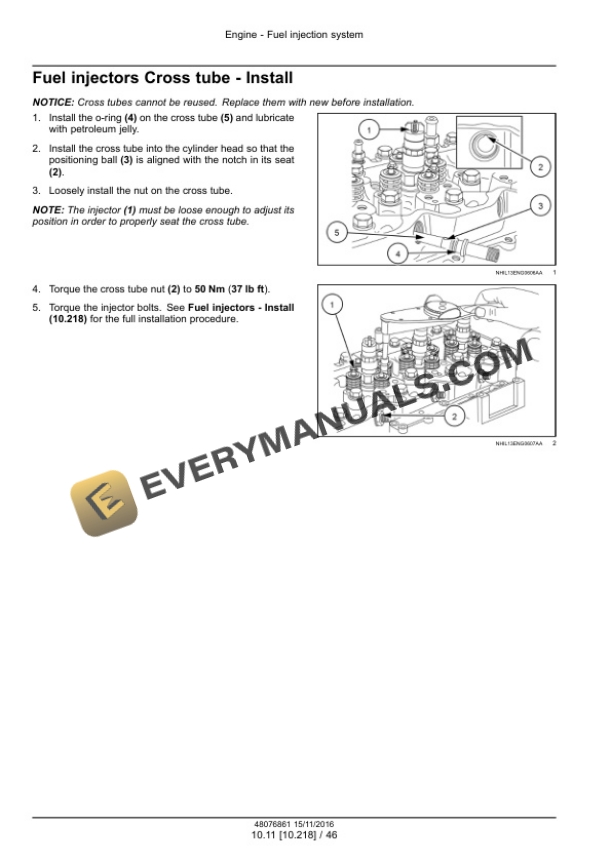 Case NEF Tier 4A (Interim) and Stage IIIB Engine Service Manual 48076861-4
