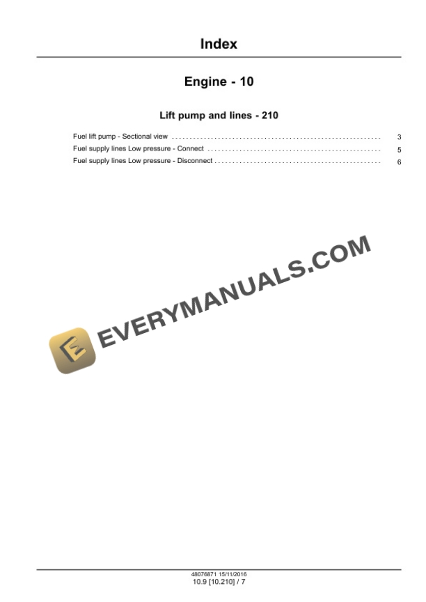 Case NEF Tier 4B (Final) and Stage IV Engine Service Manual 48076871-3