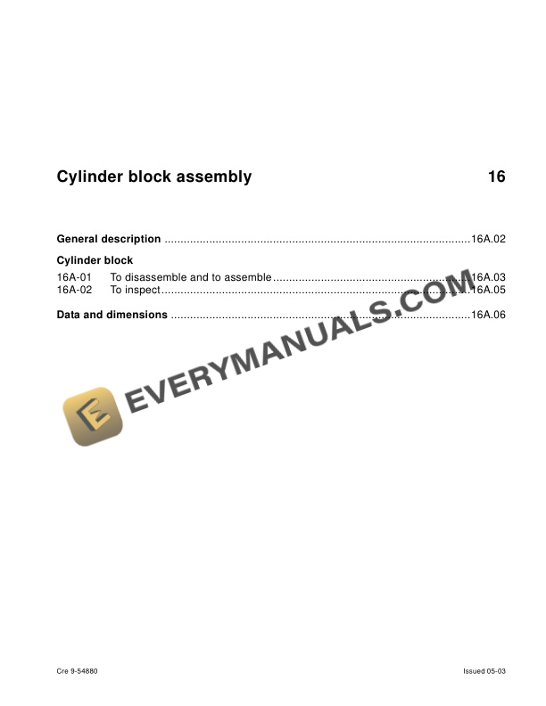 Case Perkins New 700 Series Engine Service Manual 9-54880-4