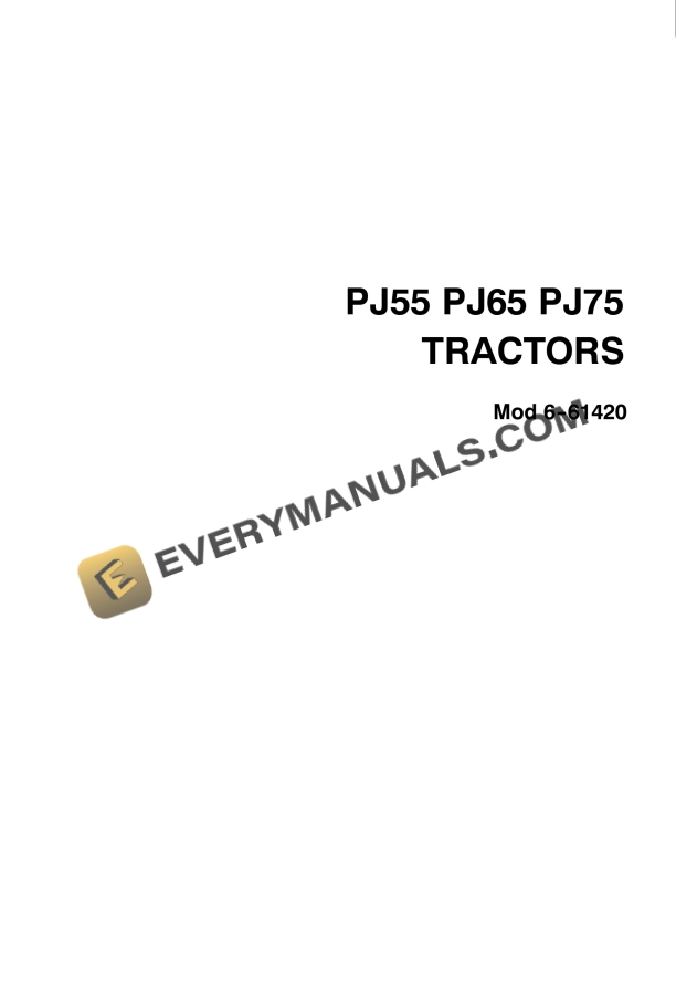 case pj55 pj65 pj75 tractor operator manual 6 61420 1