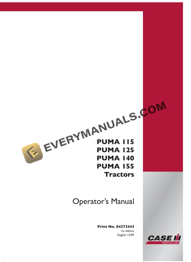 Case Puma?115,?125,?140,?155 Tractor Operator Manual 84273443 PDF 2 case puma 115 125 140 155 tractor operator manual 84273443 1