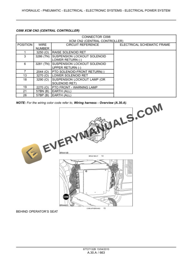 Case Puma 115, 125, 140, 155 Tractor with, without Multicontroller Service Manual 84410745-2