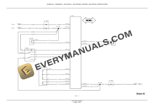 Case Puma 115, 125, 140, 155 Tractor with, without Multicontroller Service Manual 84410746-5