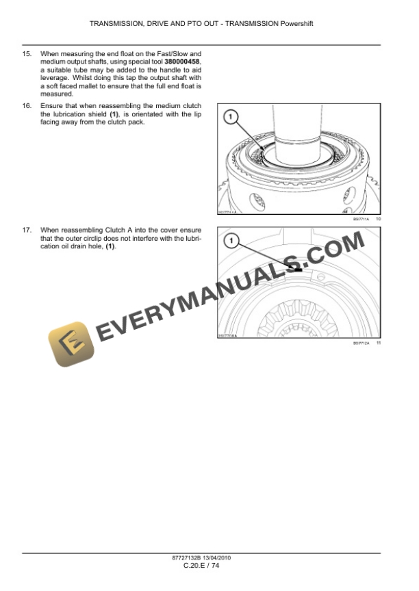 Case Puma 115, 125, 140, 155 Tractor with, without Multicontroller Service Manual 84410749-2