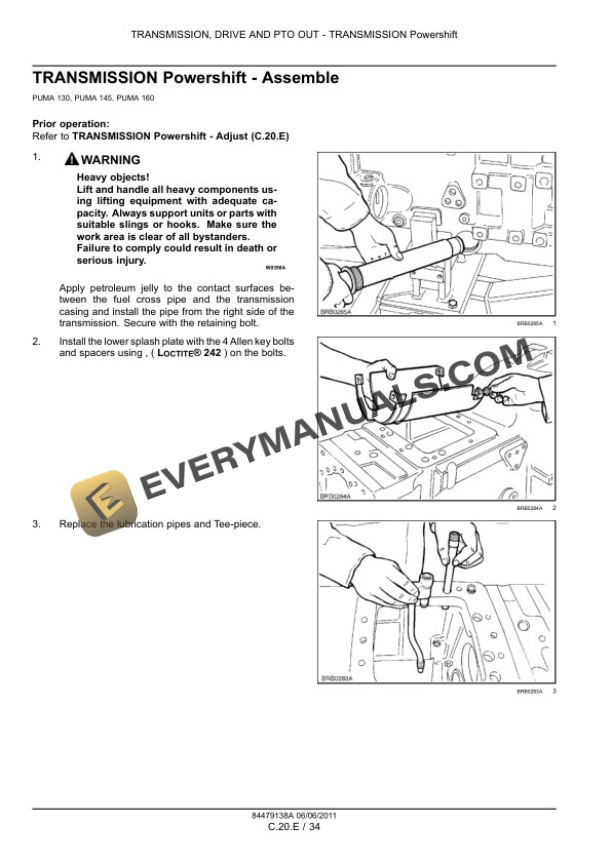 Case Puma 130, 130 CVT, 145, 145 CVT, 160, 160 CVT Tier 4 Tractor Service Manual 84479138A-4