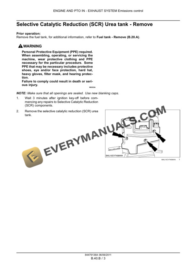 Case Puma 130, 130 CVT, 145, 145 CVT, 160, 160 CVT Tier 4 Tractor Service Manual 84548752-3