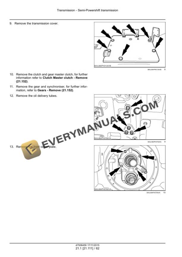 Case Puma 150, 165, 150 CVT, 165 CVT Tier 4B (Final) Tractor Service Manual 47975052-2