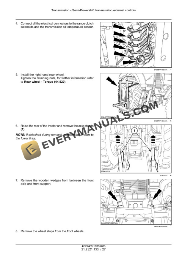 Case Puma 150, 165, 150 CVT, 165 CVT Tier 4B (Final) Tractor Service Manual 47975052-3