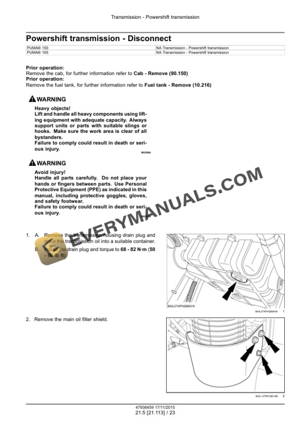 Case Puma 150, 165, 150 CVT, 165 CVT Tier 4B (Final) Tractor Service Manual 47975052-4