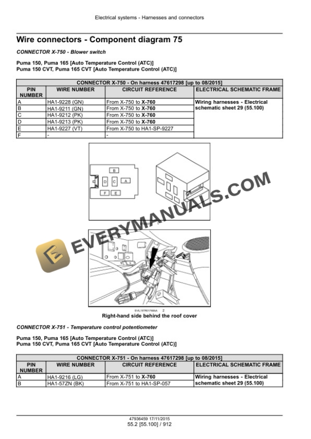 Case Puma 150, 165, 150 CVT, 165 CVT Tier 4B (Final) Tractor Service Manual 47975060-3