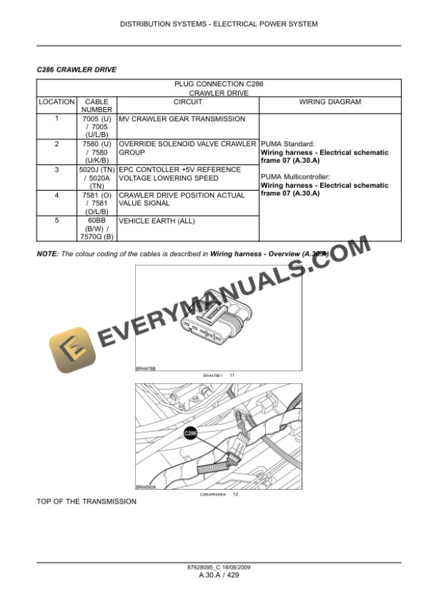 Case Puma 165, 180, 195, 210 Tractor with, without Multicontroller Service Manual 84407393-3