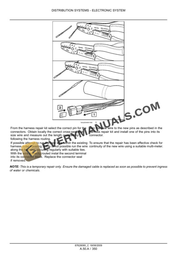 Case Puma 165, 180, 195, 210 Tractor with, without Multicontroller Service Manual 84407395-4