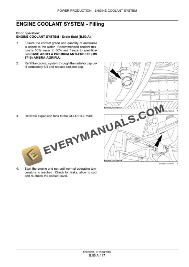 Case Puma 165, 180, 195, 210 Tractor with, without Multicontroller Service Manual 84407396-5