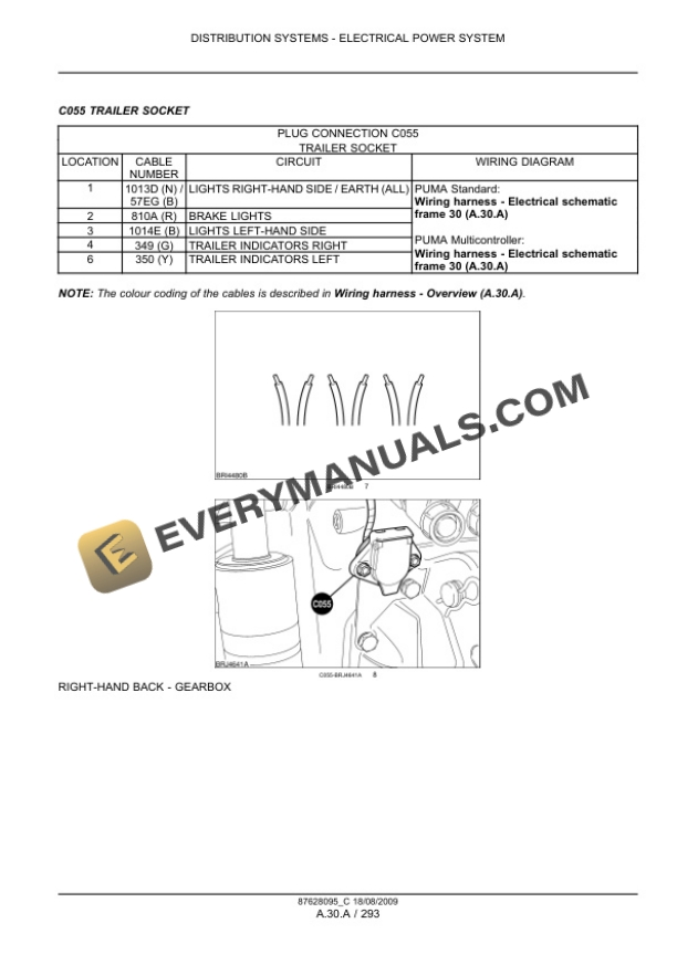 Case Puma 165, 180, 195, 210 Tractor with, without Multicontroller Service Manual 87628095_CNA-2