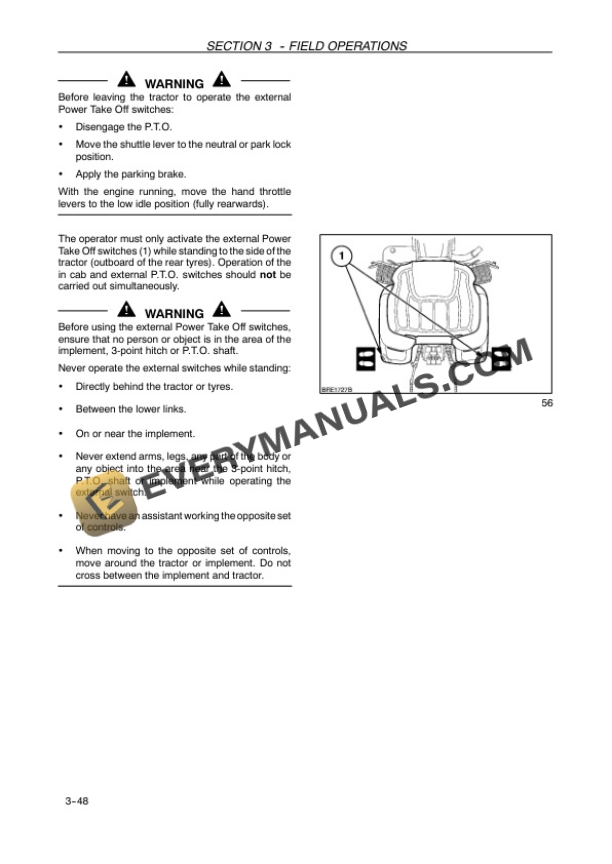 Case Puma 165 CVX, 180 CVX, 195 CVX, 210 CVX, 225 CVX Tractor Operator Manual 87489104-3
