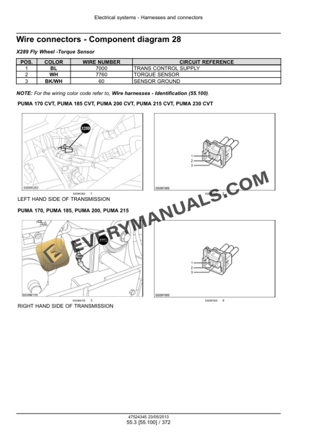 Case Puma 170, 170 CVT, 185, 185 CVT, 200, 200 CVT, 215, 215 CVT, 230 CVT Tractor Service Manual 47567548-4