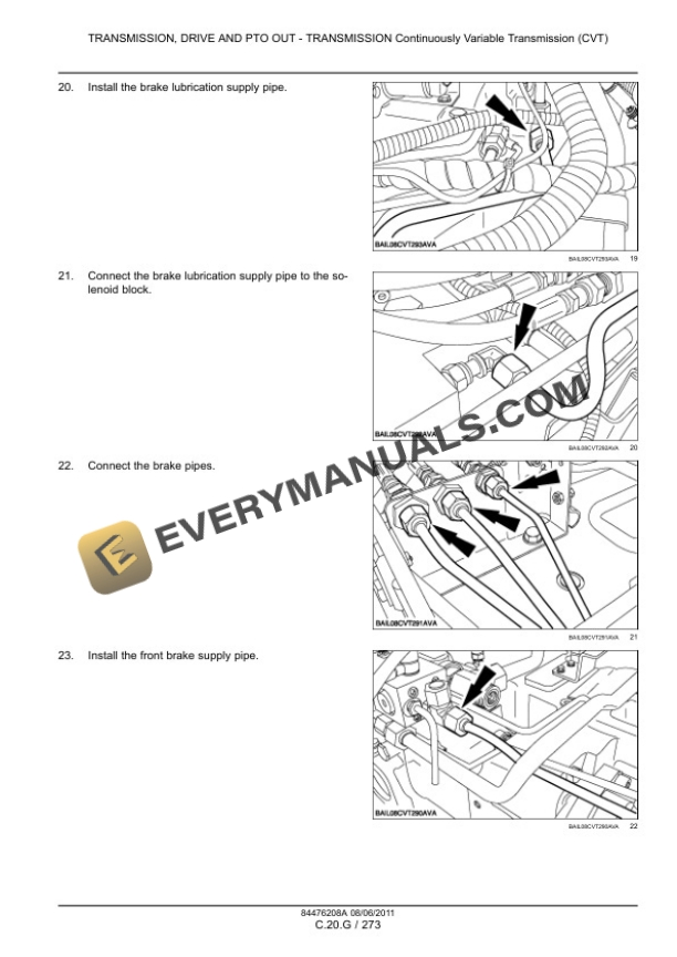 Case Puma 170, 170 CVT, 185, 185 CVT, 200, 200 CVT, 215, 215 CVT, 230 CVT Tractor Service Manual 84476208A-4