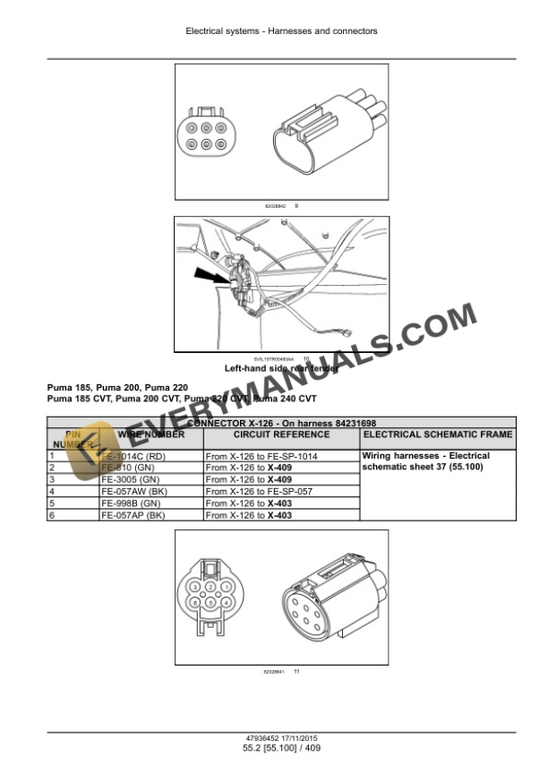 Case Puma 185, 200, 220, 185 CVT, 200 CVT, 220 CVT, 240 CVT Tier 4B (Final) Tractor Service Manual 47985235-3