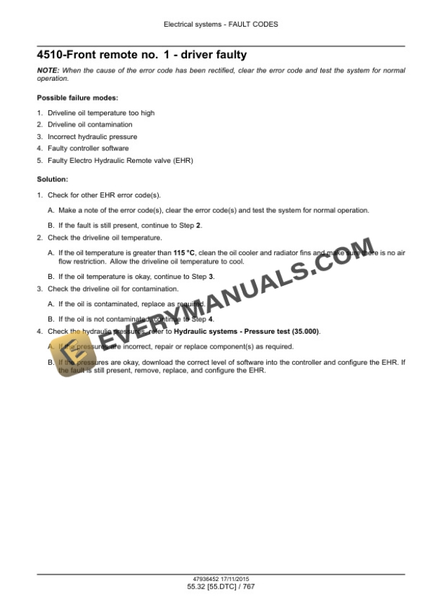 Case Puma 185, 200, 220, 185 CVT, 200 CVT, 220 CVT, 240 CVT Tier 4B (Final) Tractor Service Manual 47985241-5